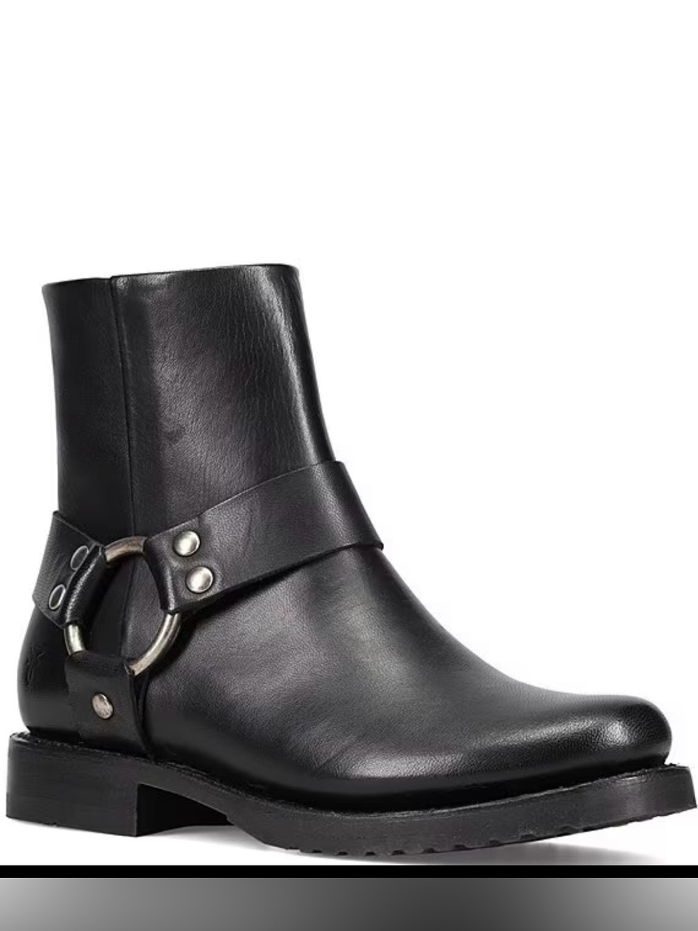 Frye Veronica Flex Leather O-Ring Harness Hardware Booties size 8.5